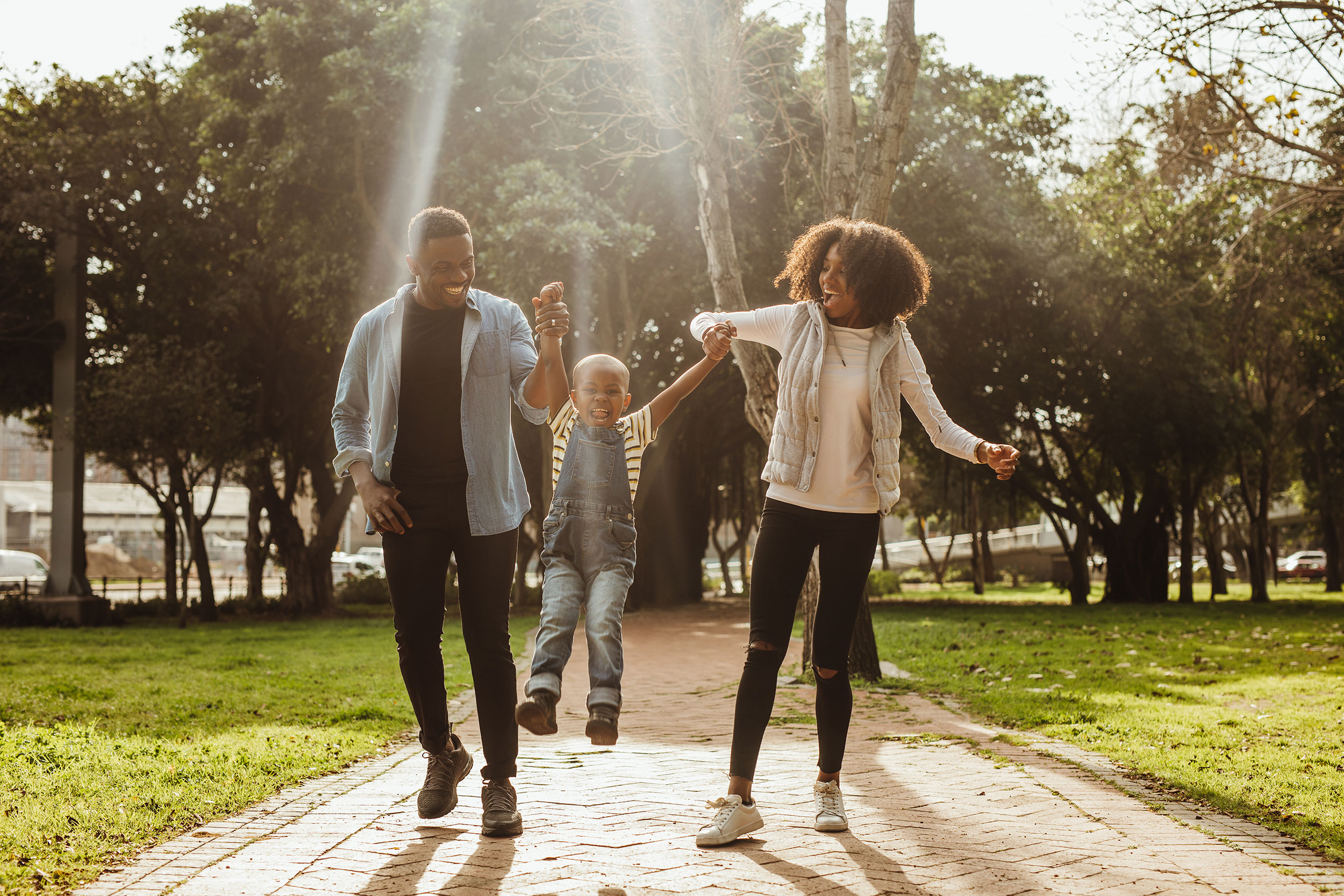 Young Family Having Fun